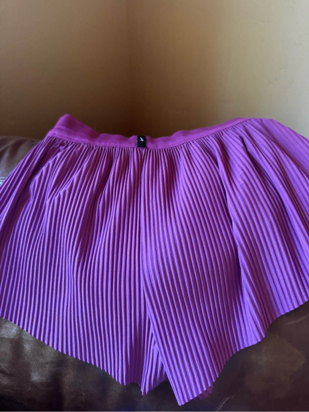Nike Women's Bright Purple Pleated Athletic Shorts